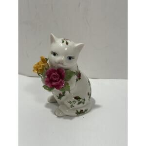 Royal Albert Old Country Roses Porcelain Stand Kitty Cat Salt OR Pepper only One
